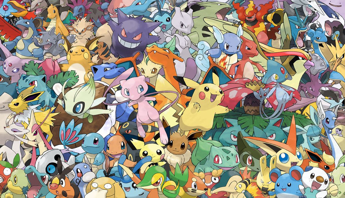 Pokémon wallpaper with Pikachu, Mew, Gengar and others