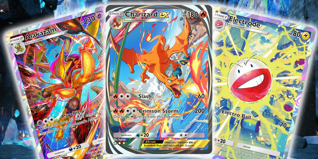 Image of Pokemon cards featuring Charizard and other Pokemon