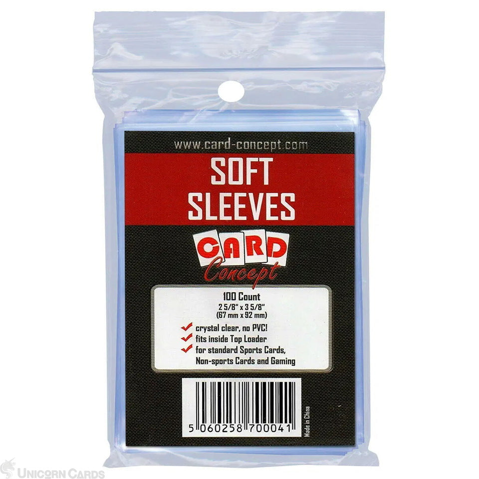 Card Concept Penny Sleeves (100 Pack) – Standard Size 67mm x 92mm | Acid-Free, Archival-Grade Card Protectors