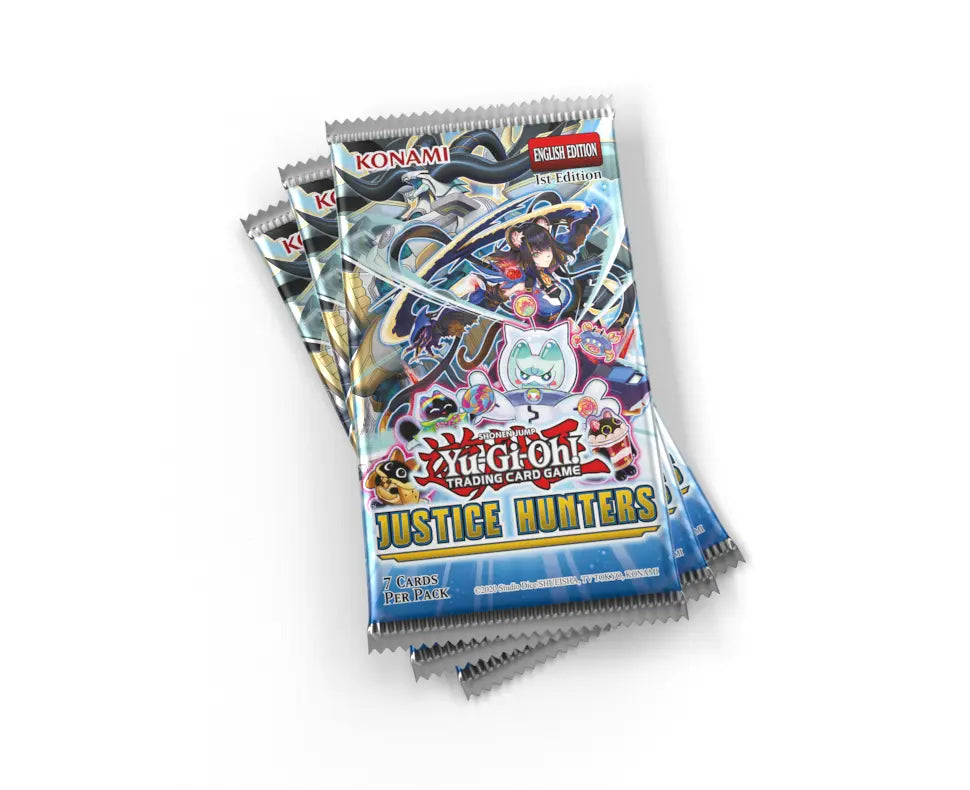 Yu-Gi-Oh! Justice Hunters Booster Pack | 7 Cards | New Fusion & Xyz Themes