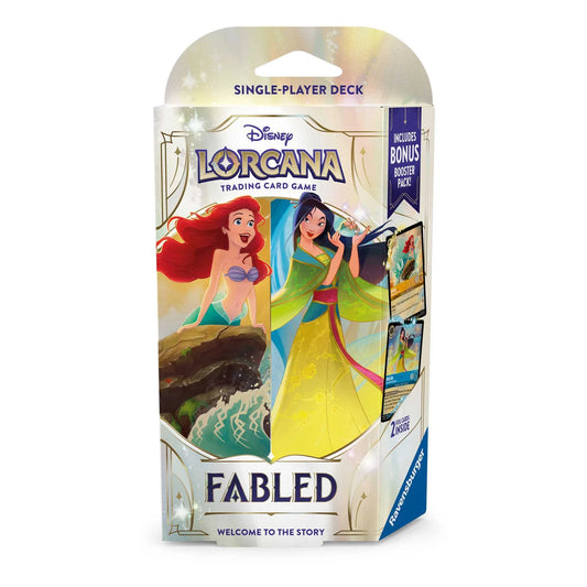 Disney Lorcana Trading Card Game – Fabled Starter Deck CDU Display – Set 9