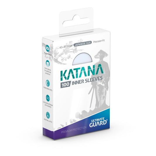 Ultimate Guard - Katana Inner Sleeves Japanese Size - Transparent (100 Pack)