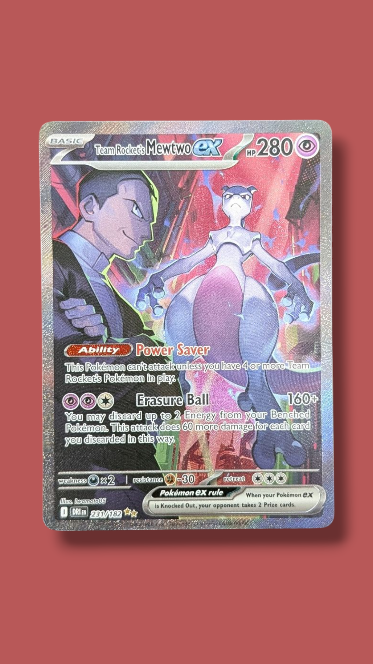 Team Rocket's Mewtwo EX 231/182 (Special Illustration Rare) Game Of Binders Team Rocket's Mewtwo EX 231/182 (Special Illustration Rare) Game Of Binders