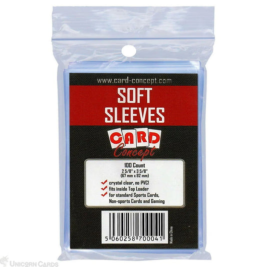 Card Concept Penny Sleeves (100 Pack) – Standard Size 67mm x 92mm | Acid-Free, Archival-Grade Card Protectors