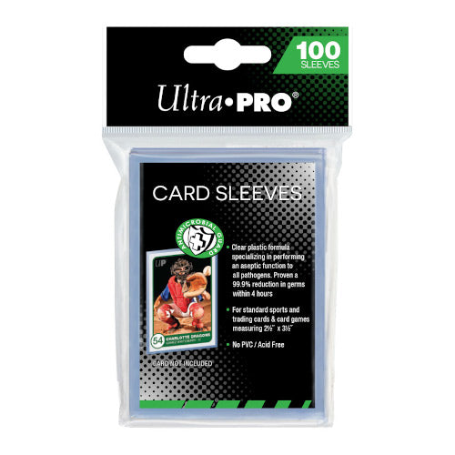 Ultra Pro 2-1/2" x 3-1/2" Antimicrobial Card Sleeves 100 Pack | Standard Size Protective Sleeves