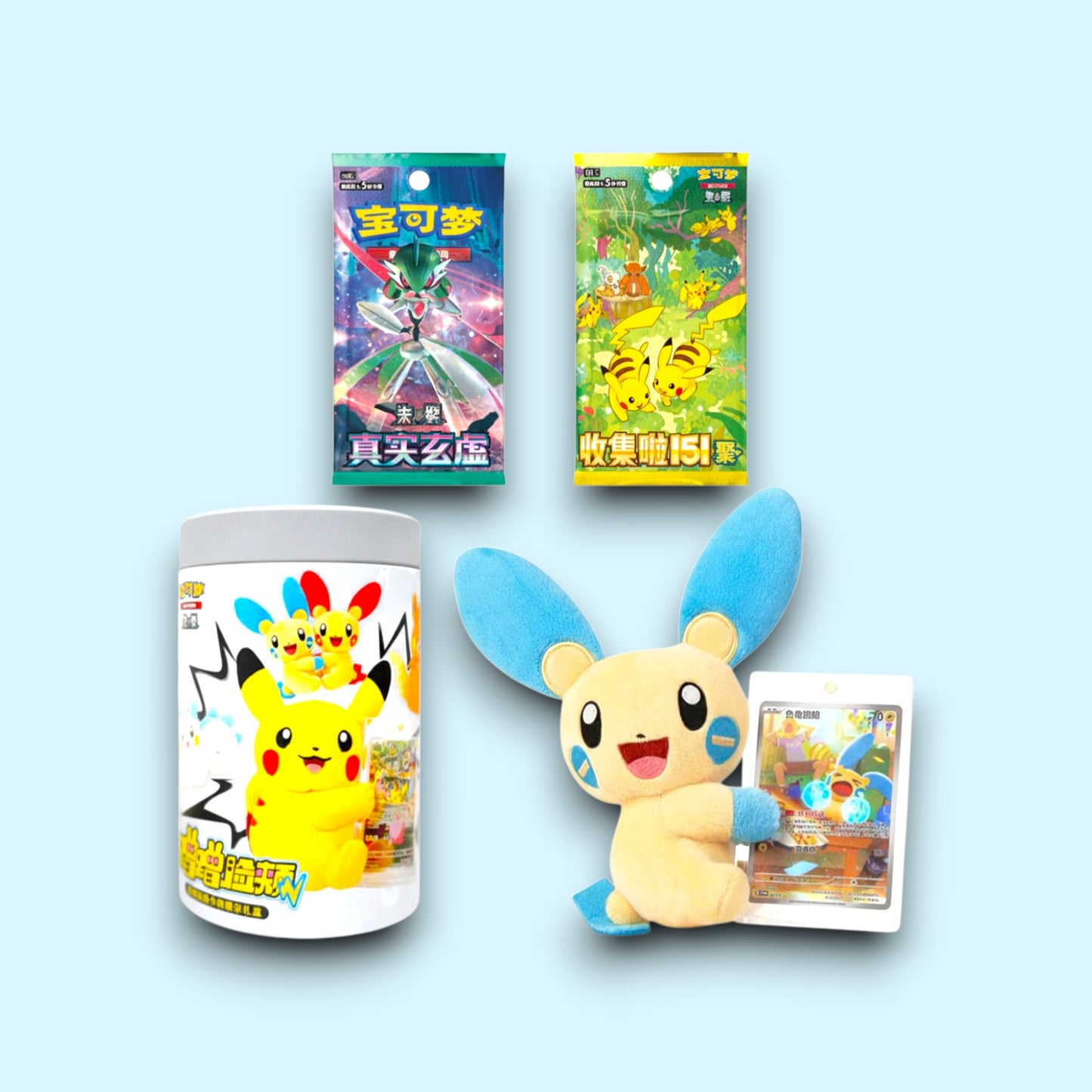 Pokémon TCG Simplified Chinese Plush & Card Display Collector’s Tin (Blind tin)