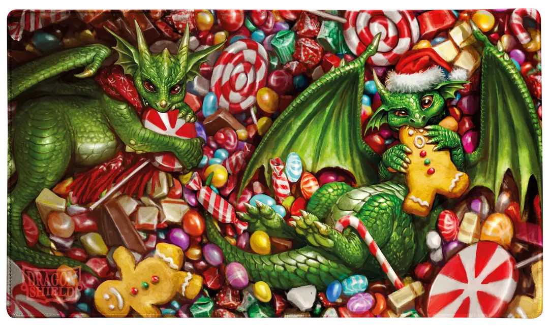 Dragon Shield Christmas Playmat with Storage Tube – Silky Smooth Gaming Surface