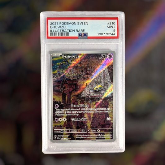 PSA 9 Drowzee 210/198 Scarlet & Violet Pokémon Card - Illustrated by Tomokazu Komiya