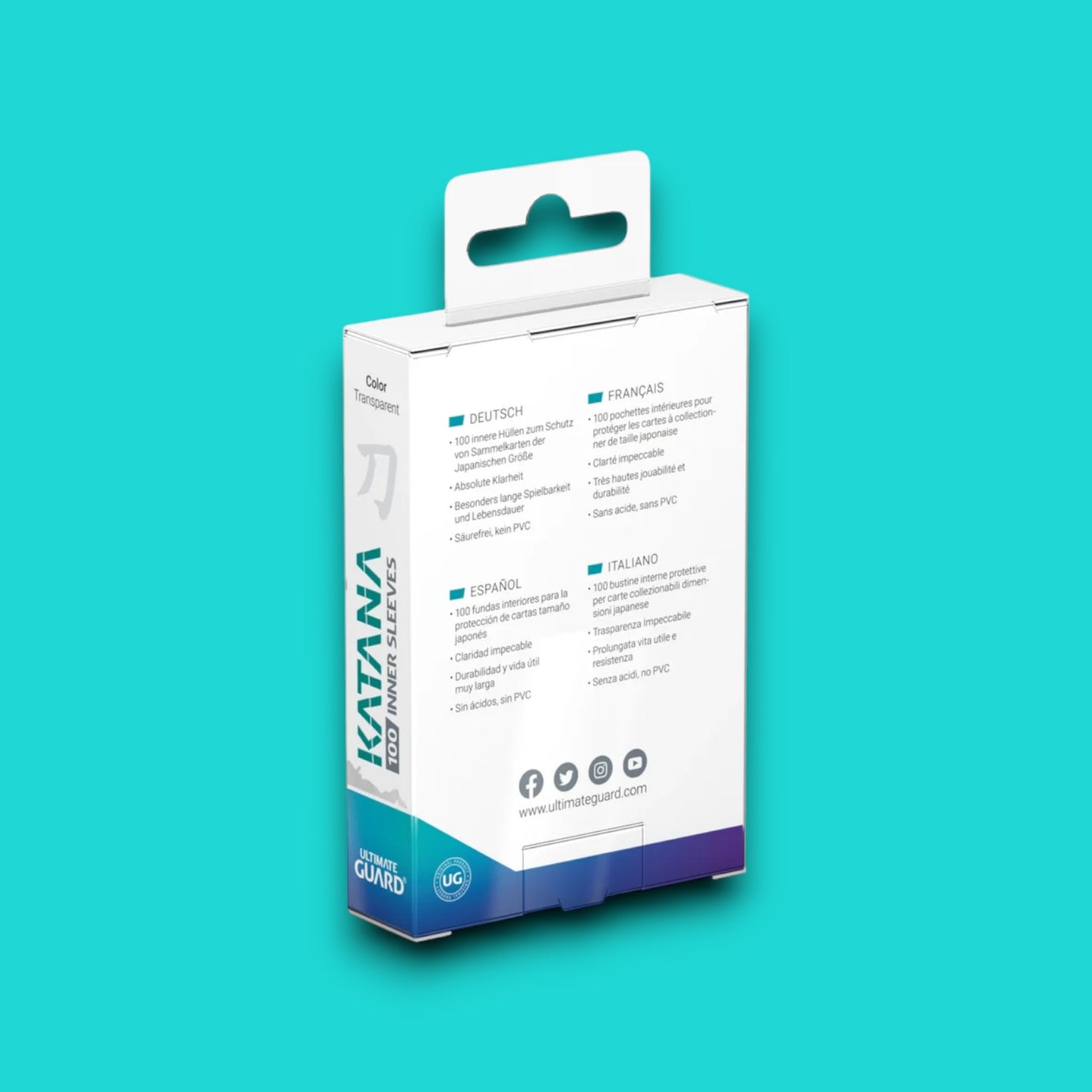 Ultimate Guard - Katana Inner Sleeves Japanese Size - Transparent (100 Pack)