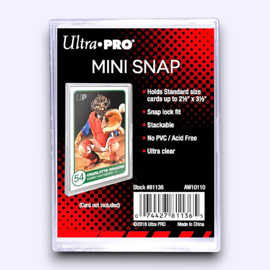 Ultra Pro Mini Snap Card Holder – Secure & Clear Protection for Standard Trading Cards