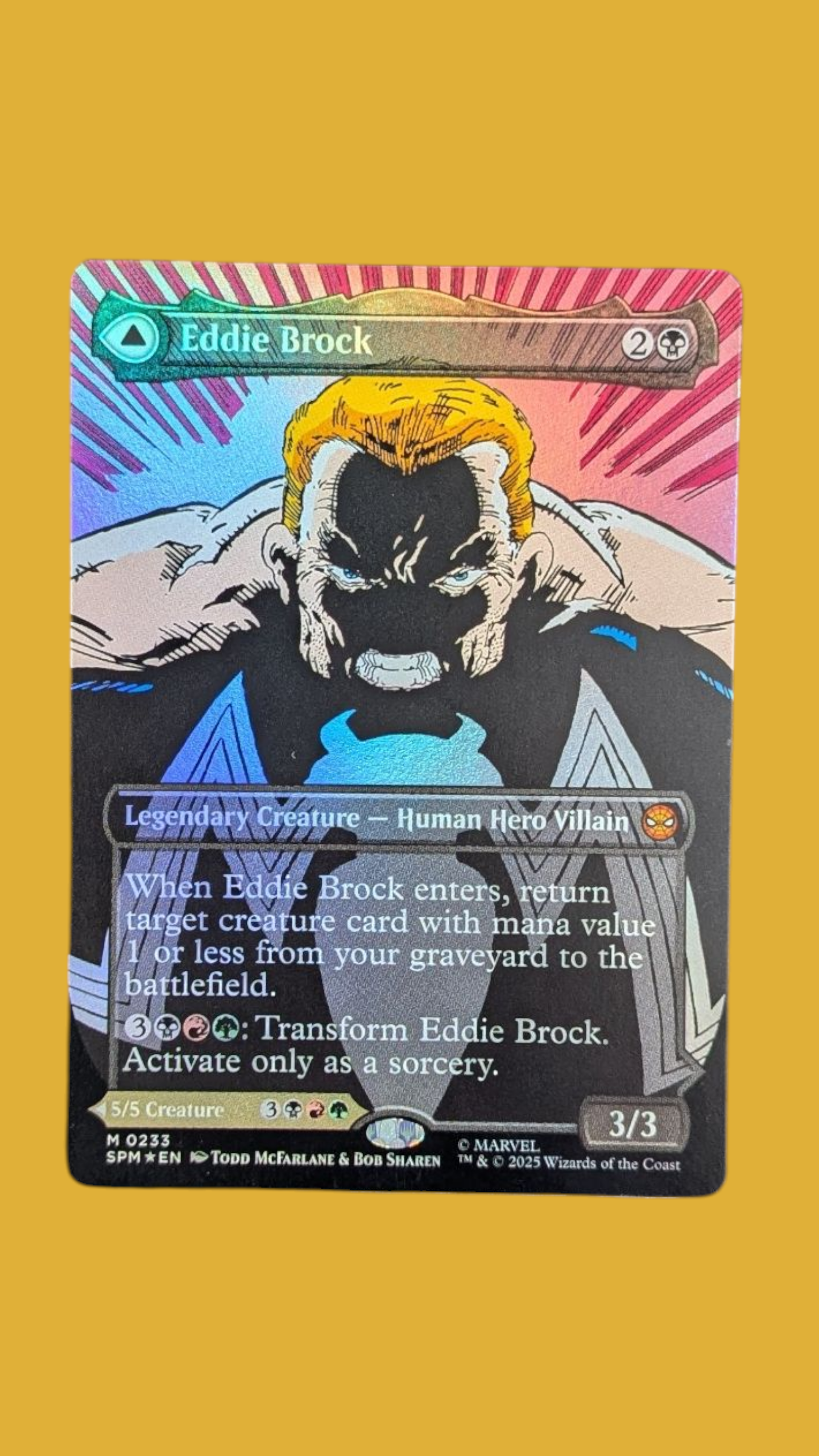 Eddie Brock – M0233 (Marvel Trading Card)