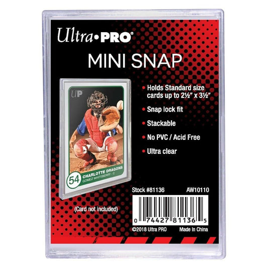 Ultra Pro Mini Snap Card Holder – Secure & Clear Protection for Standard Trading Cards