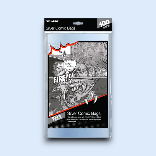 Ultra Pro - Comic Bags - Silver Size 7-1/4 Inch x 10-1/2 Inch 100 Bags